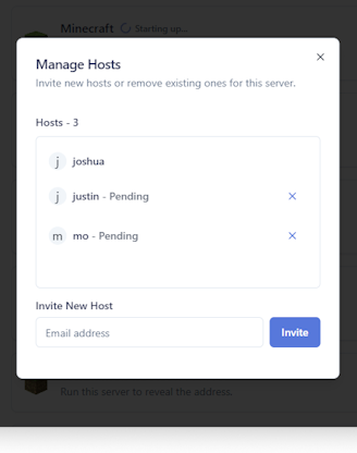 Invite a new host